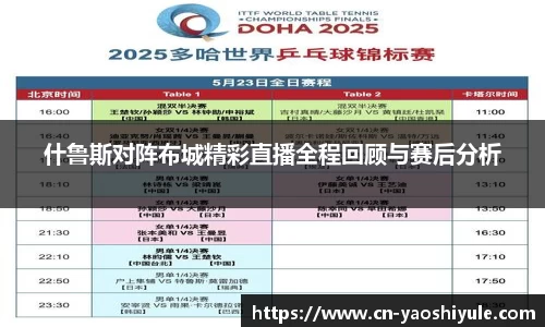 什鲁斯对阵布城精彩直播全程回顾与赛后分析